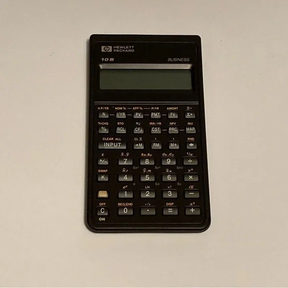 Calculatrice Financière Vintage HP 10B – Hewlett-Packard – état Fonctionnel